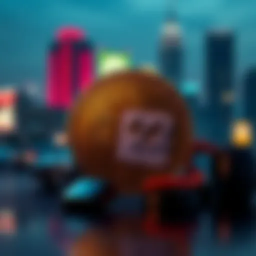 A graphic showing Bitcoin symbol with a price tag of $22, representing a sale in Los Angeles