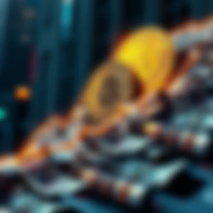 A visual representation of Bitcoin losing value as Wall Street manipulates the market with synthetic assets, showing a downward trend in value and a mix of paper and digital currency.