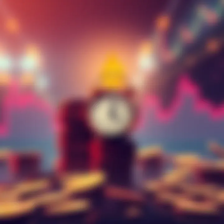 Illustration showing a diminishing stack of Bitcoin coins with a clock indicating time running out, symbolizing the end of Bitcoin abundance, and rising prices.