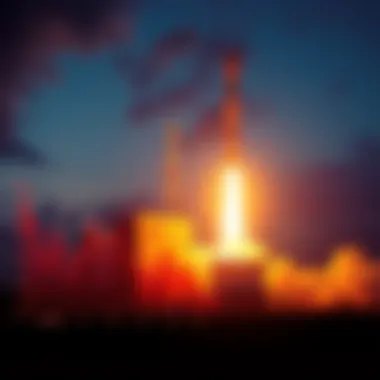 A graphic showing a downward trend in Bitcoin value alongside a SpaceX rocket symbolizing investment shifts