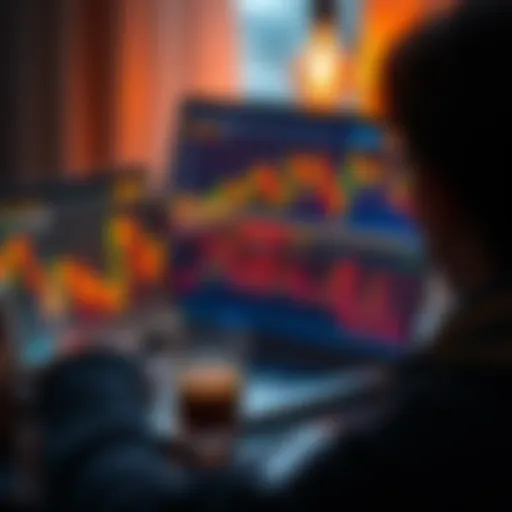 A person looking at a chart showing Bitcoin prices with a laptop and a coffee cup in the background, reflecting on their decision to sell some of their Bitcoin holdings.
