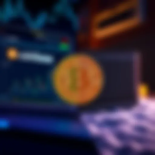 A split image showing Coinbase interface on one side and a cold wallet on the other, representing different ways to store Bitcoin.