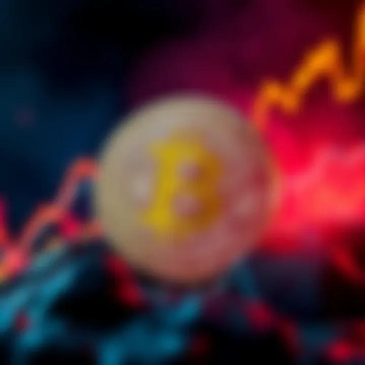 A graphic showing Bitcoin symbol with a rising chart in the background, symbolizing its stability during market fluctuations.