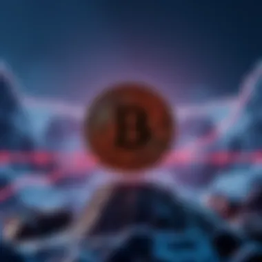 Bitcoin at a critical support level Bitcoin logo hovering over a fragile support line, with rising geopolitical tension symbols in the background