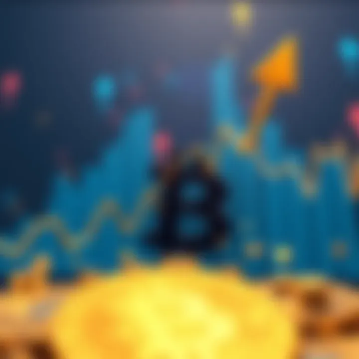 Graph showing Bitcoin price hitting 105k with arrows indicating upward trend and corporate buyer activity