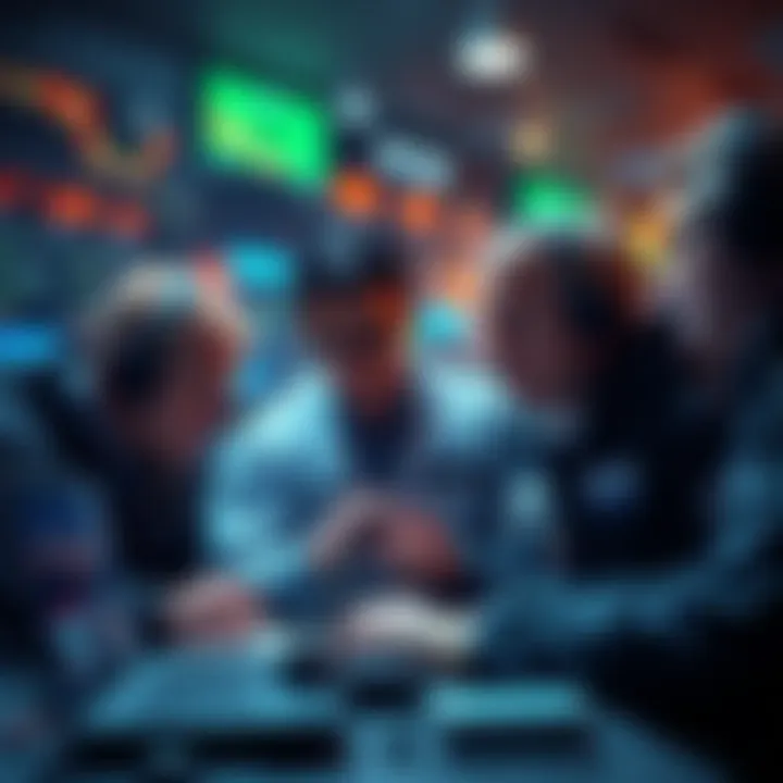 Long-term Bitcoin traders discussing strategies during a market dip