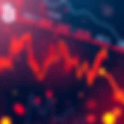 A graph showing Bitcoin price fluctuations with arrows indicating buying and selling actions, capturing market behavior.