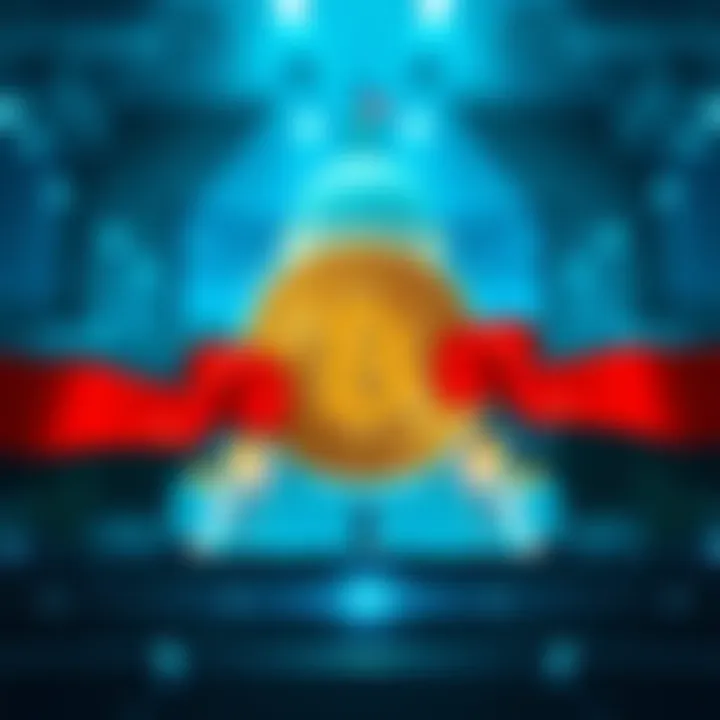 U.S. government transferring Bitcoin with a visual of a cryptocurrency symbol