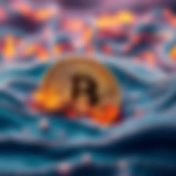 Bitcoin Transfer A visualization of a large Bitcoin transaction representing $44 million being moved after 12 years of inactivity.