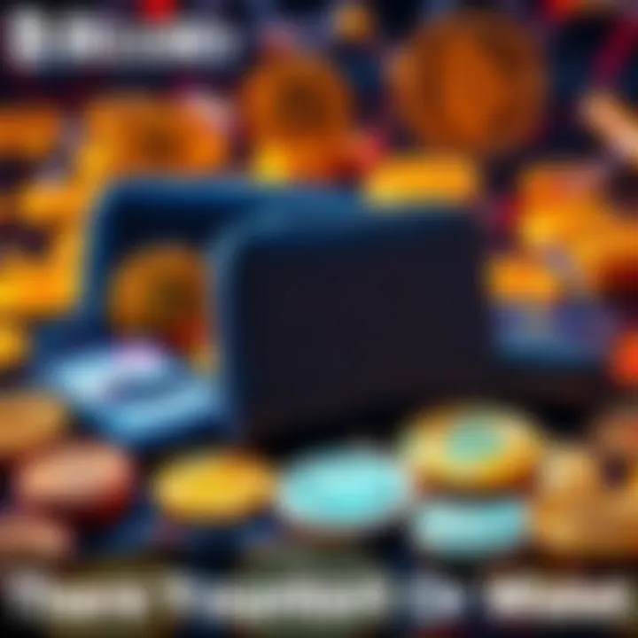 A visual representation of different hardware wallets for storing Bitcoin, illustrating the choice between one wallet and multiple wallets, with Bitcoin coins around them.