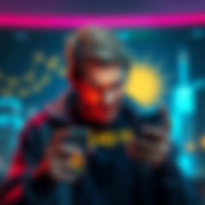 Frustrated person looking at a phone showing a $40 withdrawal fee for Bitcoin