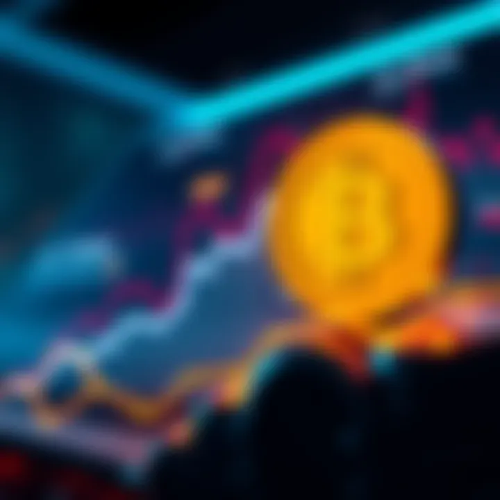 A visual of the Bitcoincash logo next to a chart showing rising transaction speeds and low fees