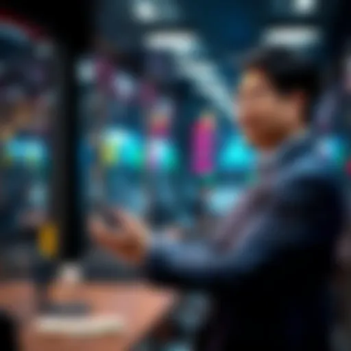 BitMart CEO Nenter Chow discussing cryptocurrency infrastructure in an office setting