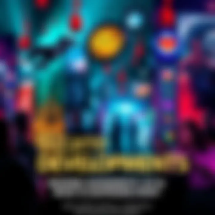 Bizarre Developments Unfolding A colorful collage of strange news headlines and symbols representing unusual events