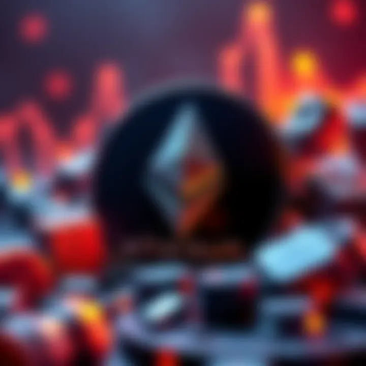 A visual representation of BlackRock's ETHB Ethereum ETF, featuring an Ethereum logo and elements symbolizing investment growth.