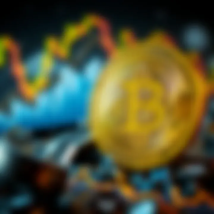 BlackRock's logo next to a Bitcoin symbol, showcasing a significant investment in cryptocurrency, representing financial growth.