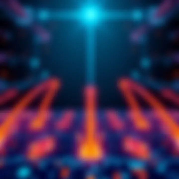 Illustration showing a blockchain network with block leaders and arrows pointing towards users, representing unfair practices and exploitation in transaction ordering.