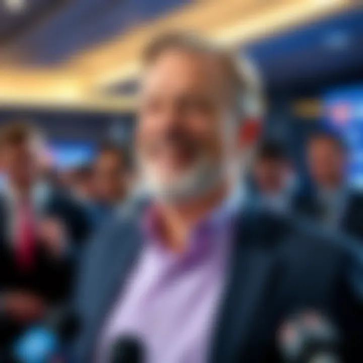 US Digital Assets Director Bo Hines smiling and endorsing Bitcoin during a press event