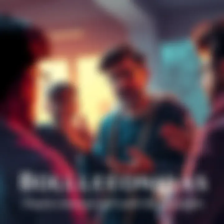 A person named Boldleonidas speaking to a group, sharing ideas and insights in a lively discussion.