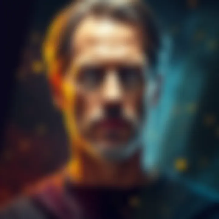 A portrait of Brad showcasing his achievements and impact on society