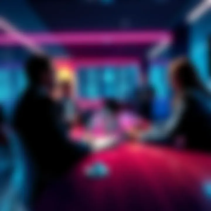 Brian Armstrong and his associates discussing strategies around KYC laws in a meeting room