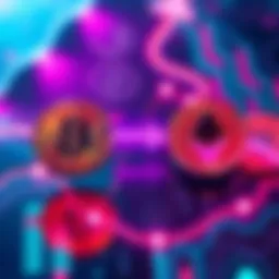 Graphic showing Bitcoin and Monero symbols with arrows indicating exchange