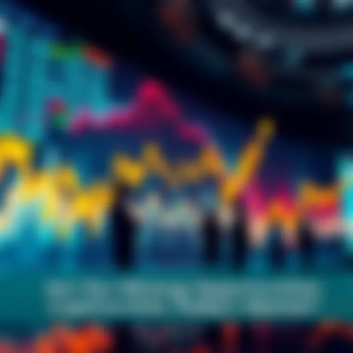 A graph showing an upward trend in the stock market with people discussing investment strategies.