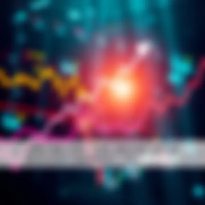 Stock market graph showing upward trend with optimistic investors in the background