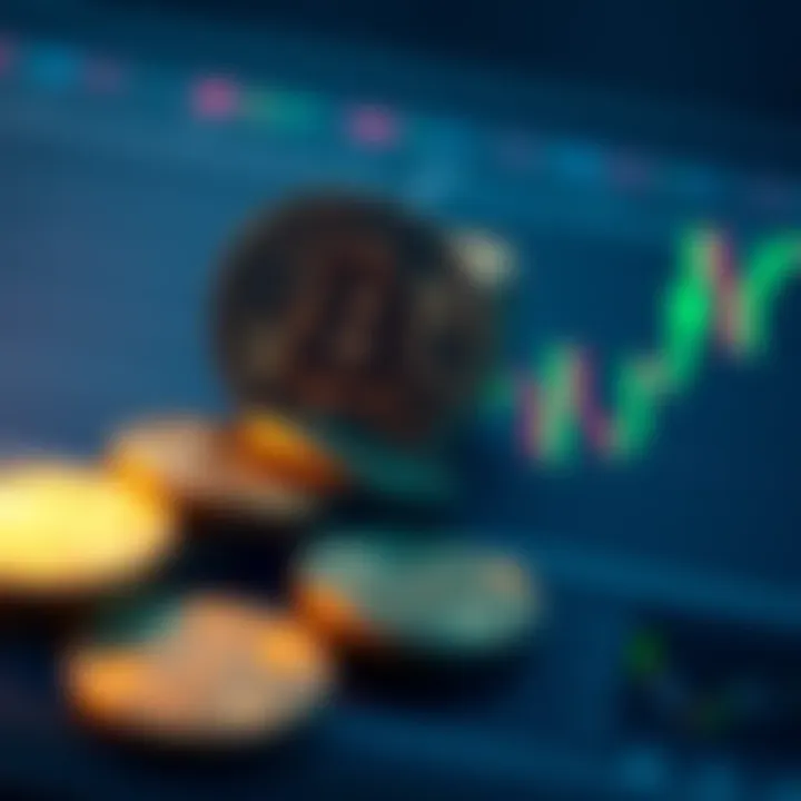 Buttcoin coins on a graph A visual representation of buttcoin coins alongside a fluctuating price graph, symbolizing its unpredictable value in the economy.
