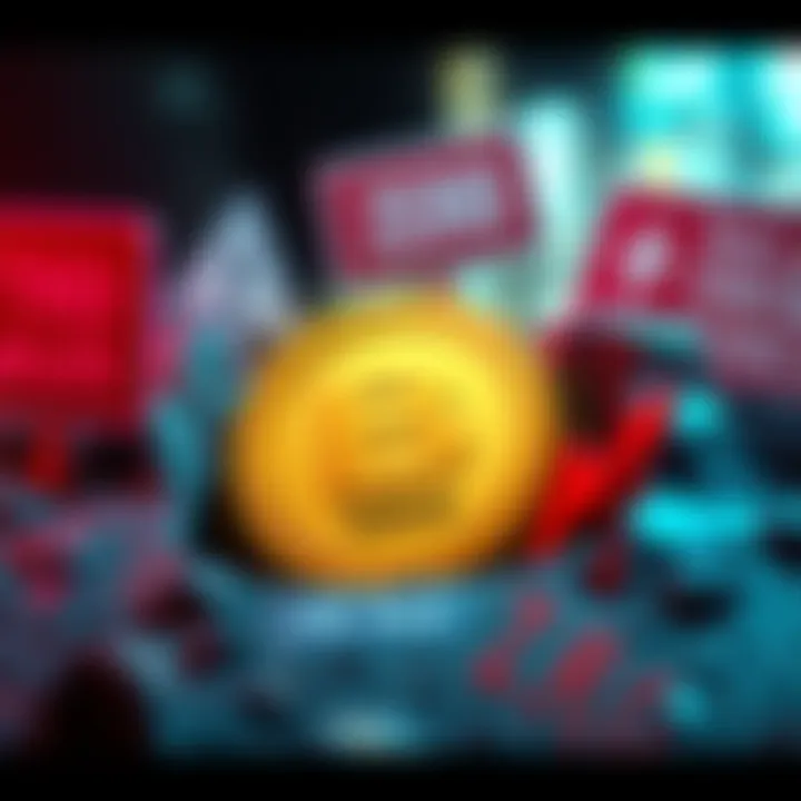 A visual representation of the Buttcoin token sinking into a pit labeled 'Zero Value', surrounded by signs of Ponzi schemes and declining charts.