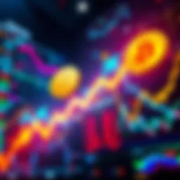 A graphic showing a comparison between Buttcoin and traditional stocks with rising arrows and graphs.