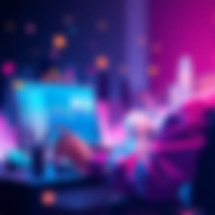 Illustration of a person using a computer to buy XCH with ACH on the Chia Network