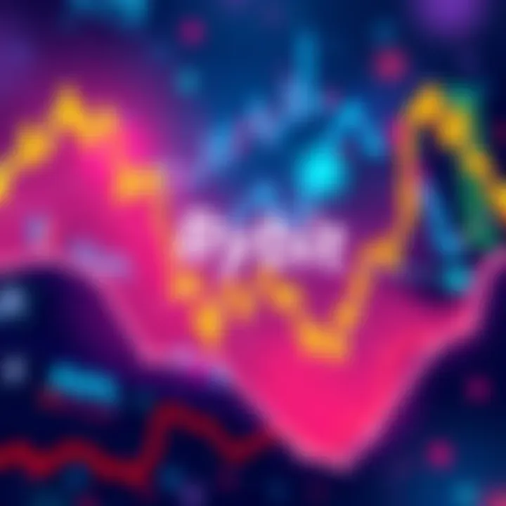 Illustration showing stock market trends with Bybit logo and popular stocks like TSLA and AAPL
