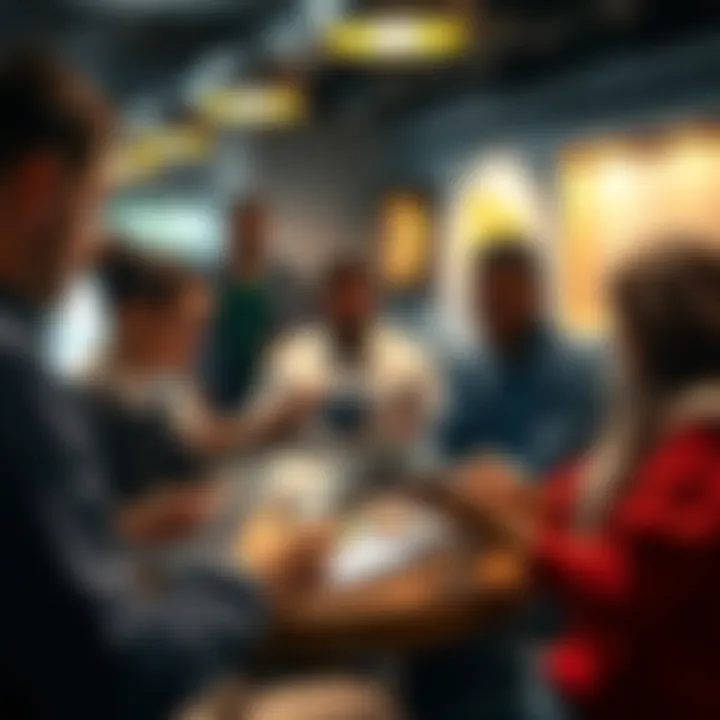 Calculating Distribution Shares People discussing distribution payouts with calculators and charts in a community setting.