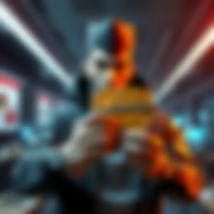 A figure representing Haby, a Canadian social engineer, showing off stolen cryptocurrency with a confident demeanor.