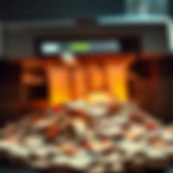 A printer producing piles of cash, symbolizing the constant printing of money.