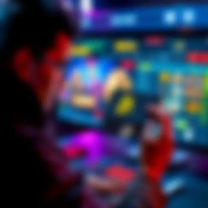Cashing Out Winnings A person considering a Bitcoin wallet for withdrawing casino winnings, with a computer screen showing the casino site in the background.
