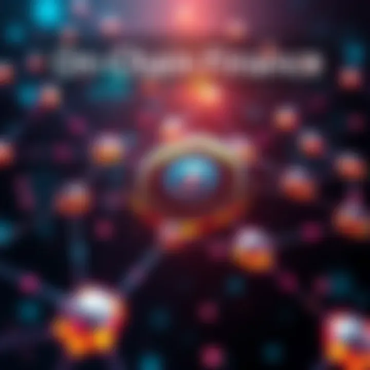 A visual representation of Chainlink connecting multiple financial protocols like a network, highlighting its role in on-chain finance services.