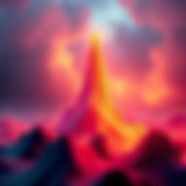 A graph showing gradual changes leading to a sudden spike, representing transformation over time.