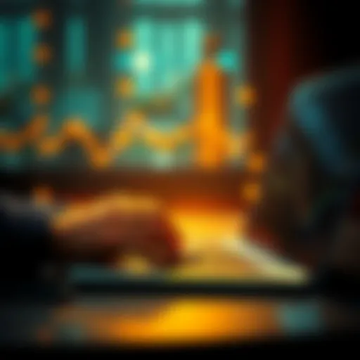 A person using a laptop to check their Bitcoin holdings on a cryptocurrency platform