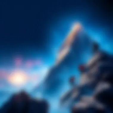 A group of people climbing a mountain, symbolizing the pursuit of ambitious goals