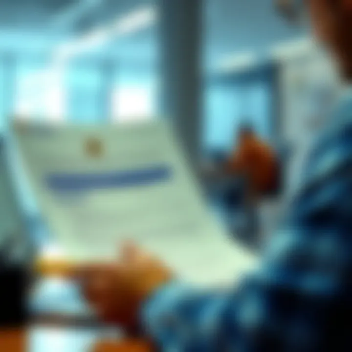 Coinbase Documentation for Bitcoin Purchase Person reviewing documents for a large Bitcoin purchase on Coinbase