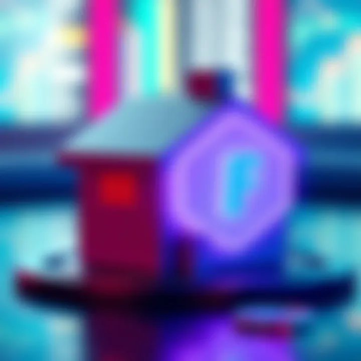 A graphic showing Coinbase and Fannie Mae logos with a house and digital currency symbols, representing crypto-backed mortgages.