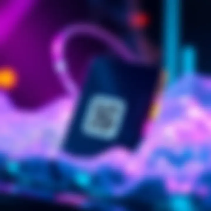 Close-up of a Coldcard Q hardware wallet displaying its key teleport function with QR code scanning feature