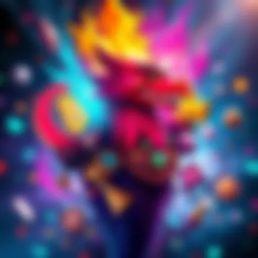 A vibrant digital artwork showcasing various unique digital assets, symbolizing the NFT market's growth and evolution.