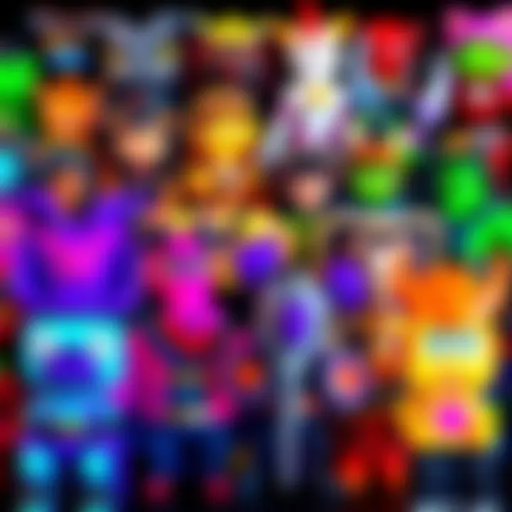 A display of various Gen1 collectible avatars featuring unique designs and bright colors, showcasing community favorites.