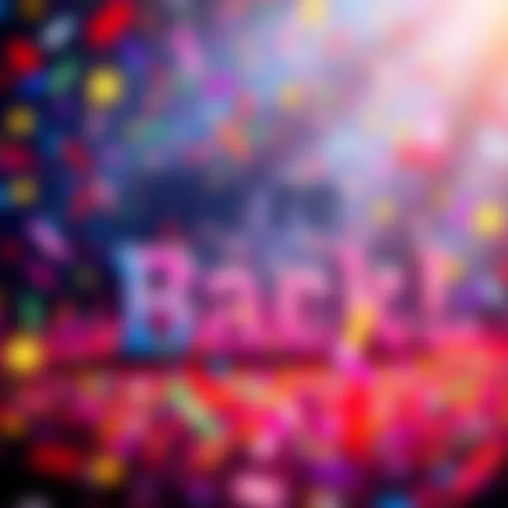 A vibrant graphic showing the words 'We're Back!' with colorful confetti and stars, representing a fresh start and community engagement.