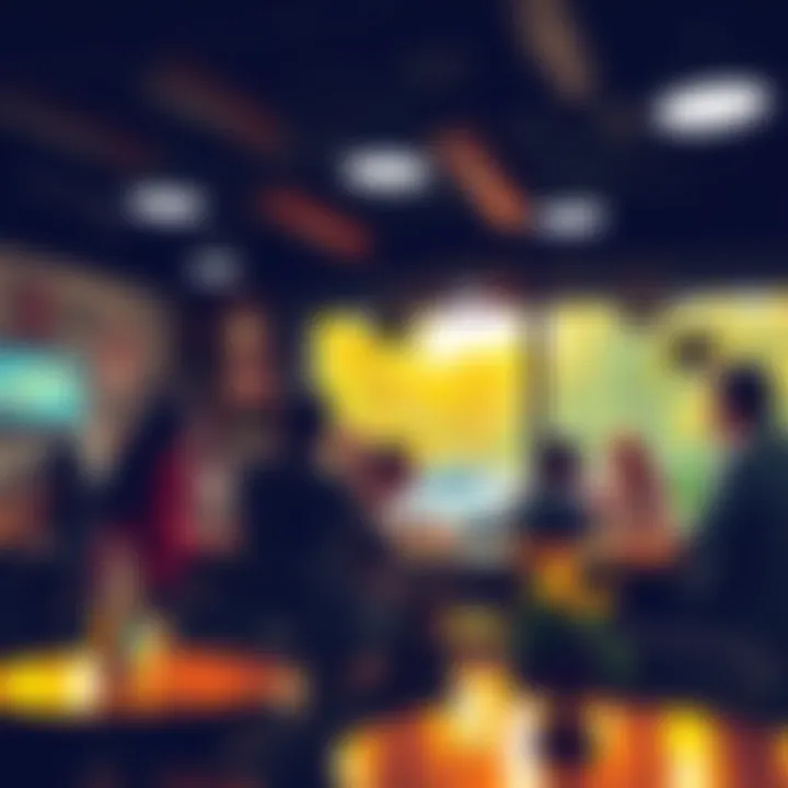 A group of people engaging in a lively discussion at a café, sharing ideas and opinions.