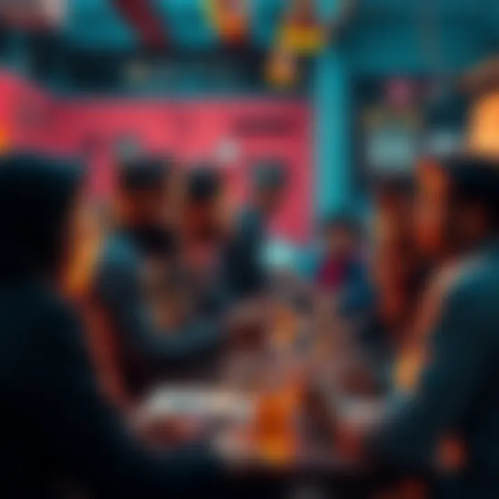 A diverse group of people participating in a local crypto meeting, discussing projects and sharing ideas.