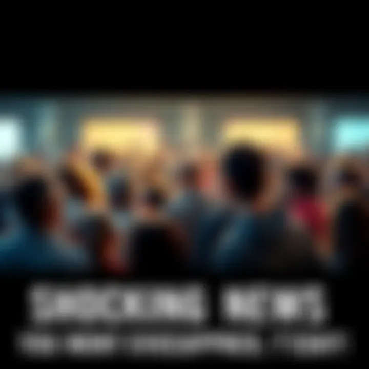 People gathering in shock after an unexpected event in the community